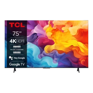 75" LED SMART Телевизор TCL 75V6B, 3840x2160 4K UHD, Google TV, Чёрный