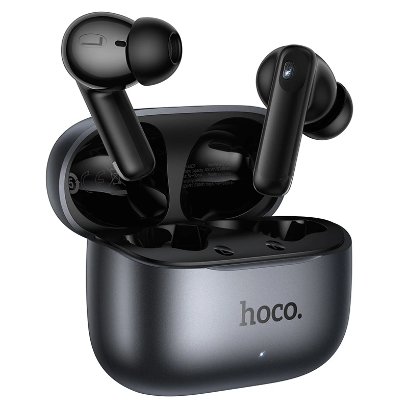 Căști inteligente de traducere hoco eq27 fun anc+enc cu inteligență artificială (aplicație), gri metalizat 2