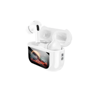 Căști hoco des42 cu ecran inteligent la atingere, anc, reducere a zgomotului, bluetooth, albe Thumbnail 2