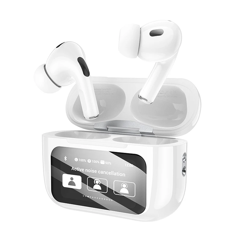 Căști hoco ew72 soar wireless cu ecran tactil și reducere a zgomotului, bluetooth, albe 2