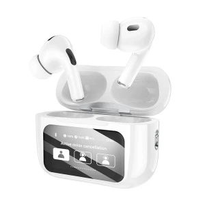Căști hoco ew72 soar wireless cu ecran tactil și reducere a zgomotului, bluetooth, albe Thumbnail 2