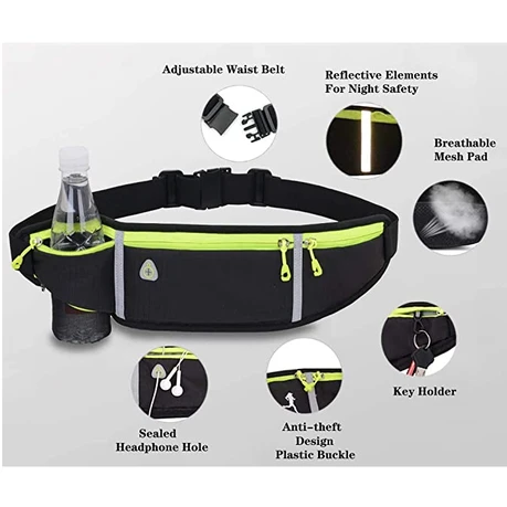 Hoco bag05 borsetă sport multifuncțională plentiful, neagră 3