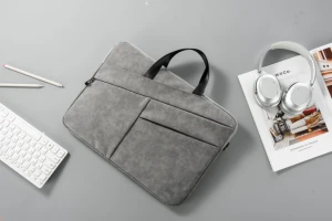 Geantă laptop xo cb05 gri închis 15 inch (material pu, material piele de oaie) gri Thumbnail 3