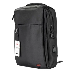 Geantă de umăr pentru computer xo cb02, 15,6", neagră (port usb lateral, încărcare rapidă), neagră