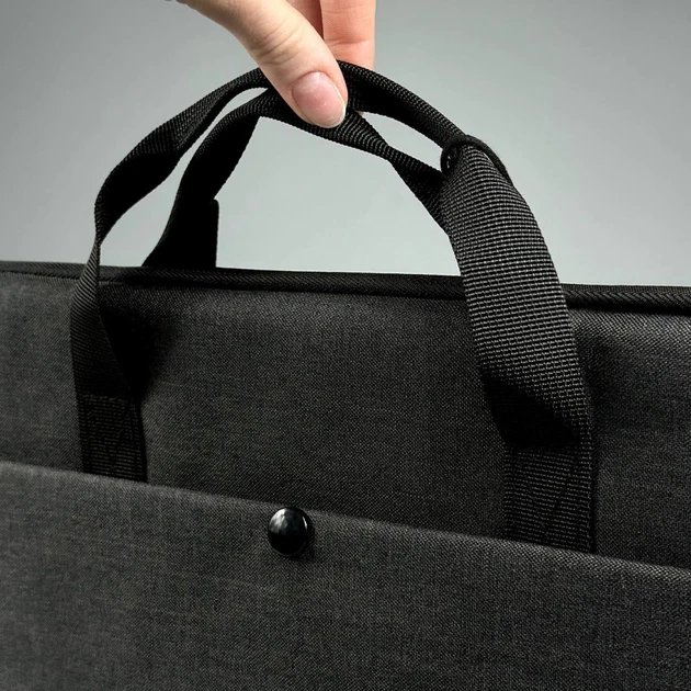 Geantă laptop xo cb16 13 inch (material: poliester) negru+gri 2