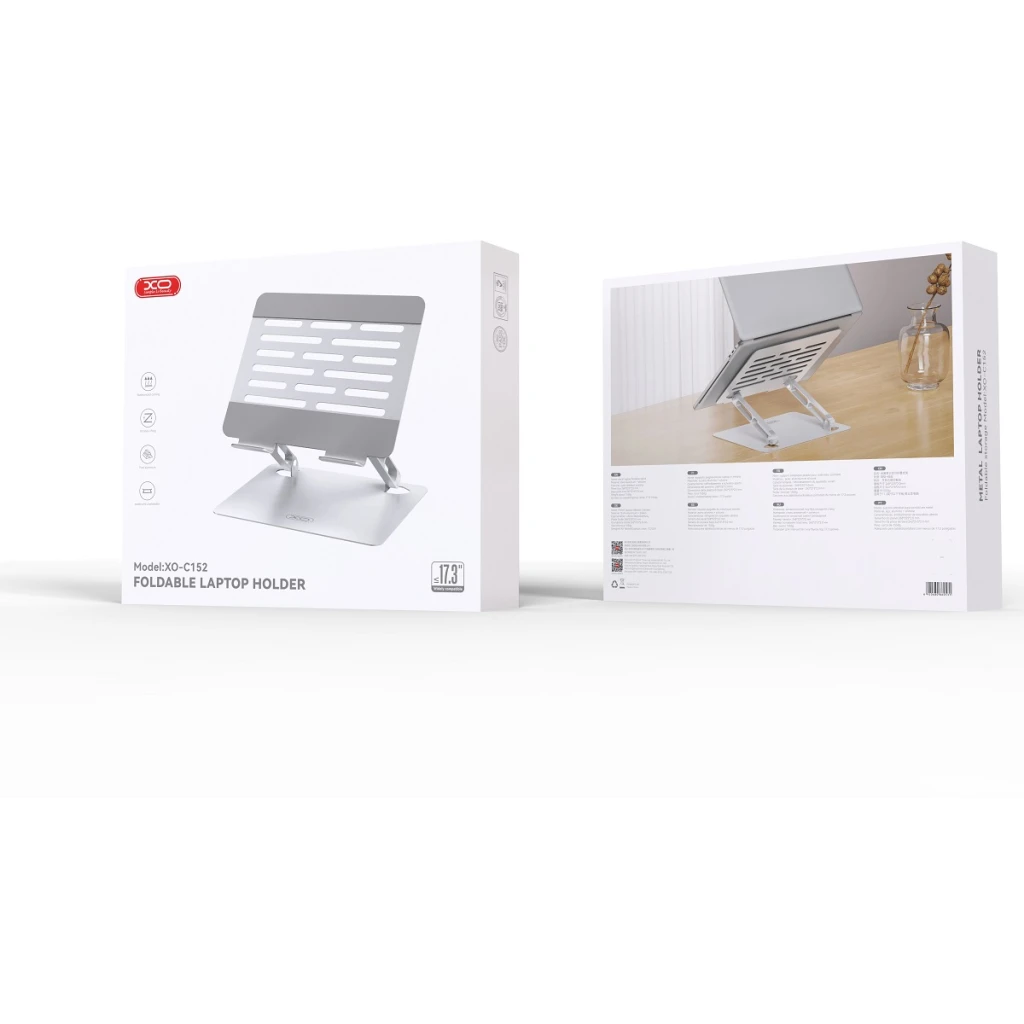 Suport laptop metalic mare xo c152, argintiu 2