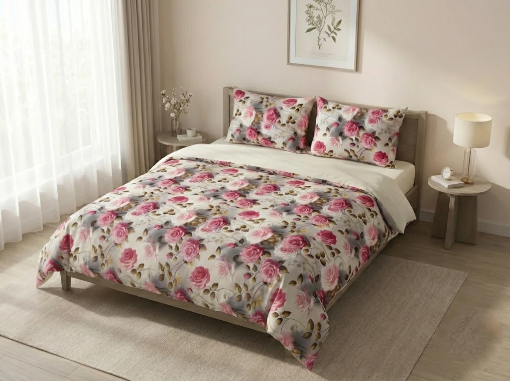 Set de lenjerie de pat din ranforce familie  sr012 2
