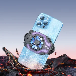 Hoco gm26 ventilator telefon mobil cu răcire ambițioasă, negru și violet Thumbnail 1