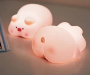 Xo oz09 lampă de silicon little pink pig 1200mah roz Thumbnail 3