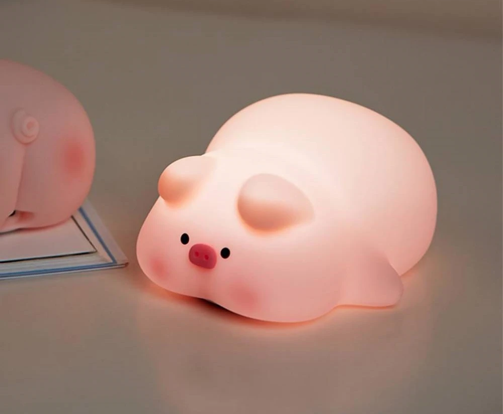 Xo oz09 lampă de silicon little pink pig 1200mah roz 2