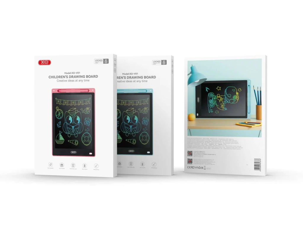Tabletă lcd pentru scris de mână xo v01, 10 inch, roz 2