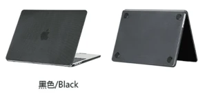 Husă macbook pro 13.3" cu linii punctate (2020-2021) (a1706/a1708/a1989/a2159/a2289/a2251/a2338) neagră