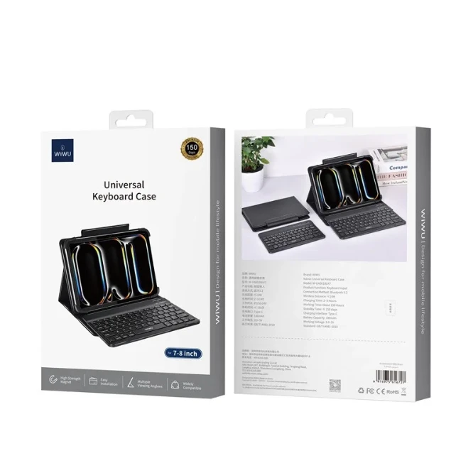 Husă universală pentru tastatură wiwu (engleză) w-uk001blk9 9-11 inch negru 6