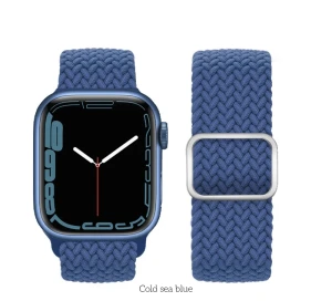 Часы hoco iwatch wa05 серии jane eyere с раздвижной застежкой и ультратонким нейлоновым ремешком (42/44/45/49 мм), цвет «холодное море»