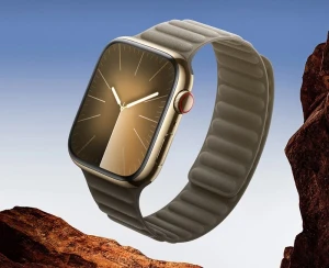 Ремешок hoco as100 из тканого материала с магнитной застежкой для iwatch (42/44/45/49 мм), темно-серый.