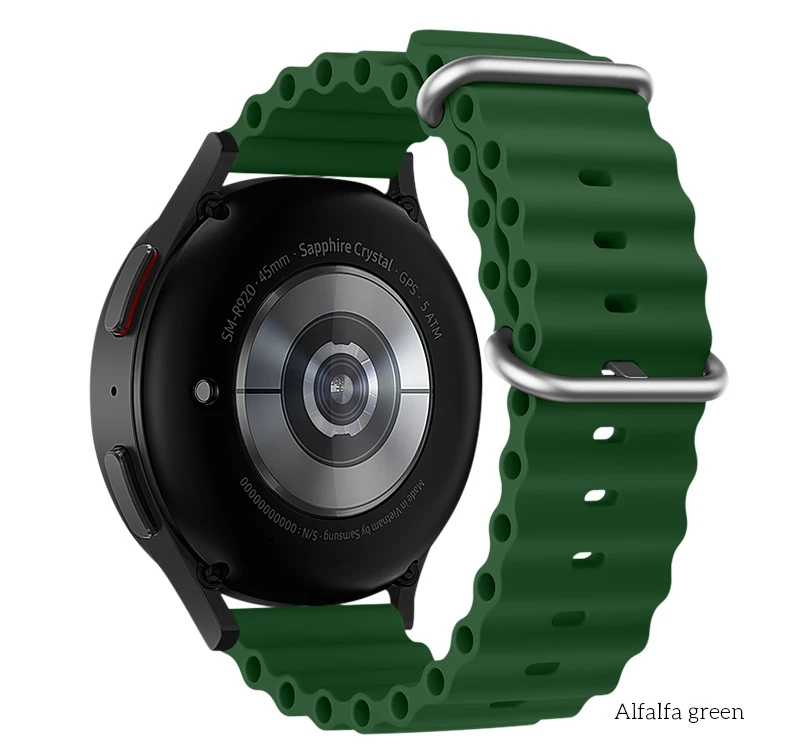 Curea de ceas hoco wh01 flexible series marine cu cataramă dublă din silicon (22 mm), verde lucernă 2