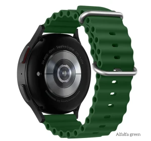 Curea de ceas hoco wh01 flexible series marine cu cataramă dublă din silicon (22 mm), verde lucernă Thumbnail 1
