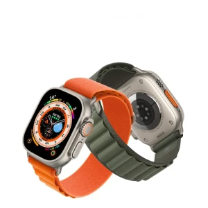 Curea universală pentru ceas xo bt05b alpine cu bandă din nailon țesut, 42/44/45/49 mm, portocalie Thumbnail 2
