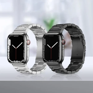 Часы hoco iwatch wa10 grand серии с трехрядным стальным ремешком (38/40/41 мм), серебристый