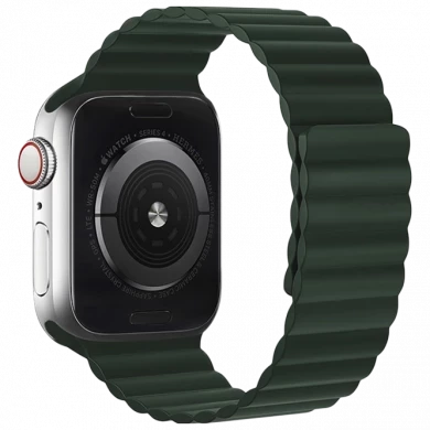 Curea magnetică din silicon hoco pentru iwatch wa07 flexible series (42/44/45/49mm) verde 2