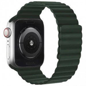 Curea magnetică din silicon hoco pentru iwatch wa07 flexible series (42/44/45/49mm) verde