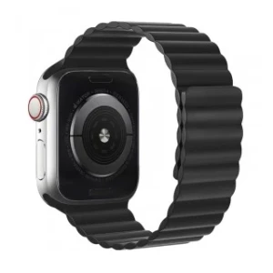 Curea magnetică din silicon hoco pentru iwatch wa07 flexible series (42/44/45/49mm) neagră Thumbnail 2