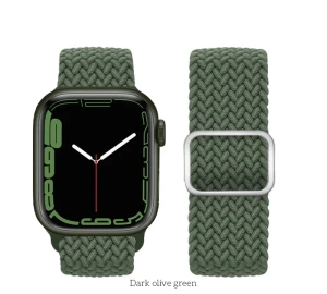 Часы hoco iwatch wa05 серии jane eyre с ультратонким нейлоновым ремешком со скользящей застежкой (38/40/41 мм), темно-оливково-зеленый цвет. Thumbnail 1