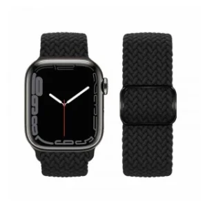 Curea hoco iwatch wa05 seria jane eyre cu cataramă glisantă, ultra-subțire din nailon (42/44/45/49 mm), neagră Thumbnail 2