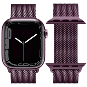 Curea din oțel milanez hoco iwatch wa03 simple beauty series (42/44/45/49mm) coacăze negre Thumbnail 2