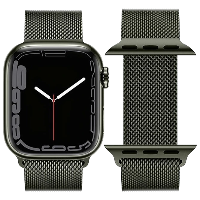Curea din oțel milanez hoco iwatch wa03 simple beauty series (42/44/45/49mm) verde (generația a 7-a) 2