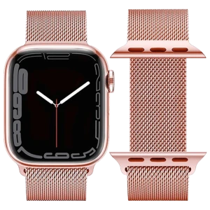 Hoco iwatch wa03 simple beauty series, миланский стальной ремешок (42/44/45/49 мм), розовое золото