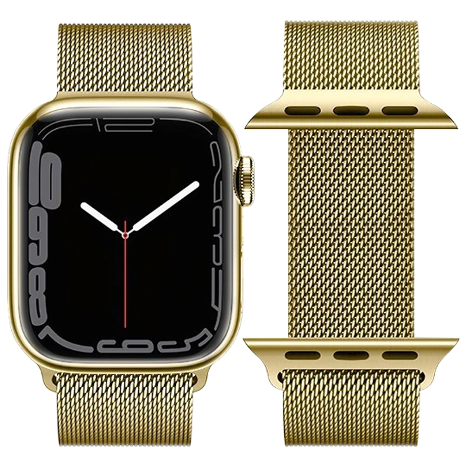 Curea din oțel milanez hoco iwatch wa03 simple beauty series (42/44/45/49mm) auriu vintage 2
