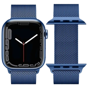 Часы hoco iwatch wa03 simple beauty series с миланским стальным ремешком (38/40/41 мм), синие.