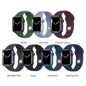 Hoco iwatch wa01 гибкая серия, классический спортивный силиконовый ремешок (38/40/41 мм), туманно-голубой Thumbnail 1