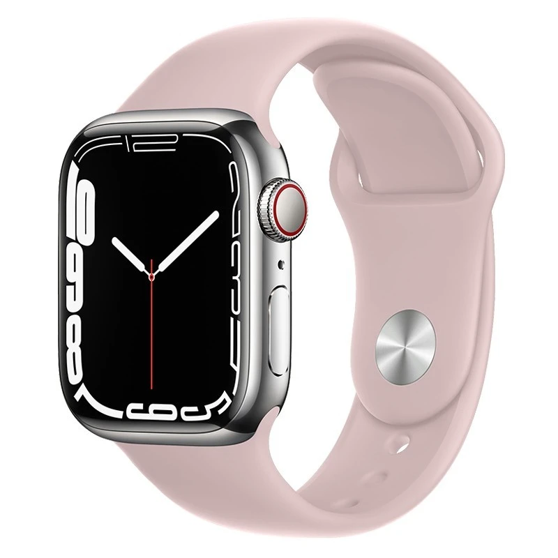 Hoco iwatch wa01 гибкая серия, классический спортивный силиконовый ремешок (42/44/45/49 мм), цвет "пудровый песок" 2