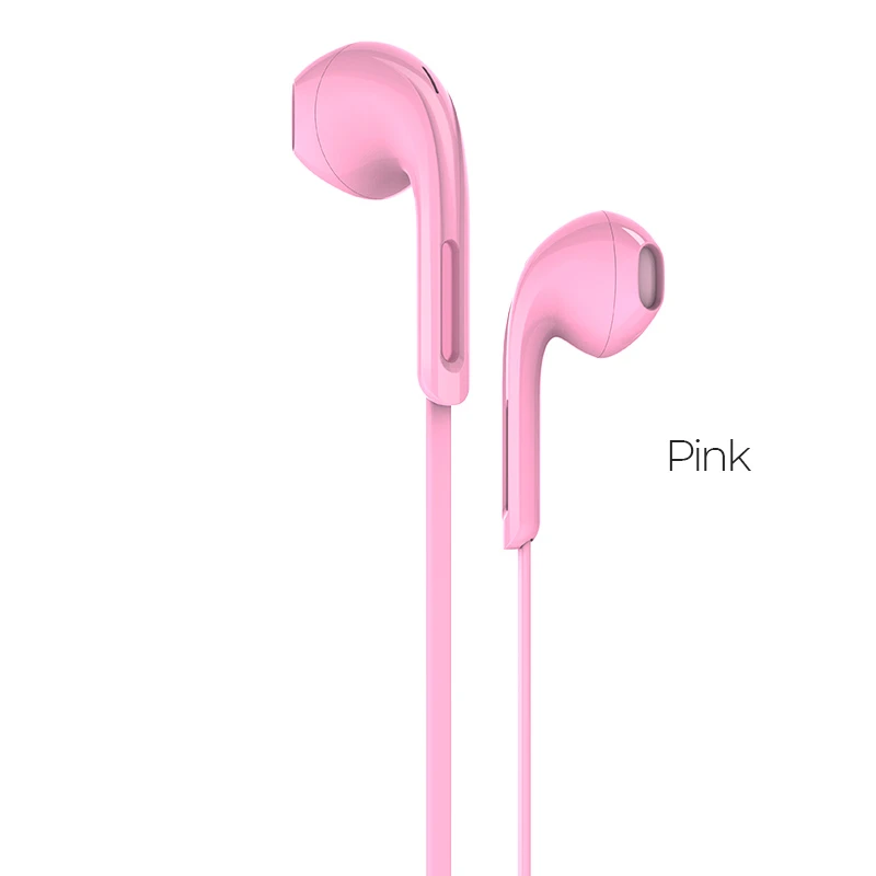 Наушники hoco m39 rhyme sound с микрофоном, розовые 2