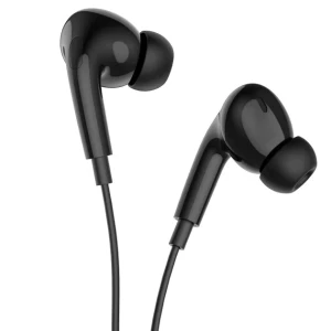 Цифровые проводные наушники hoco m101 pro crystal sound type-c с микрофоном, черные.