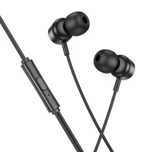 Универсальные цифровые наушники hoco m122 power metal с микрофоном, разъемом type-c, черные. Thumbnail 2