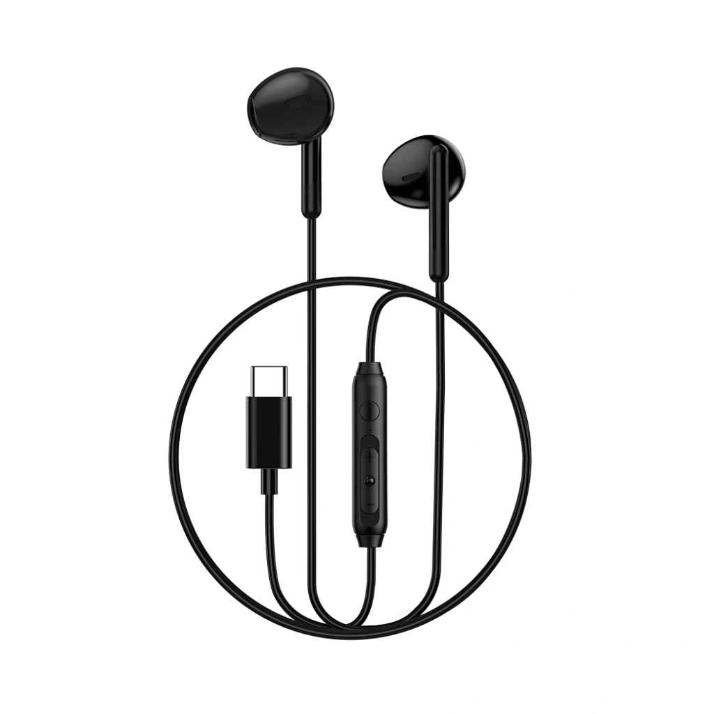 Проводные наушники wiwu type c eb314, черные. 2