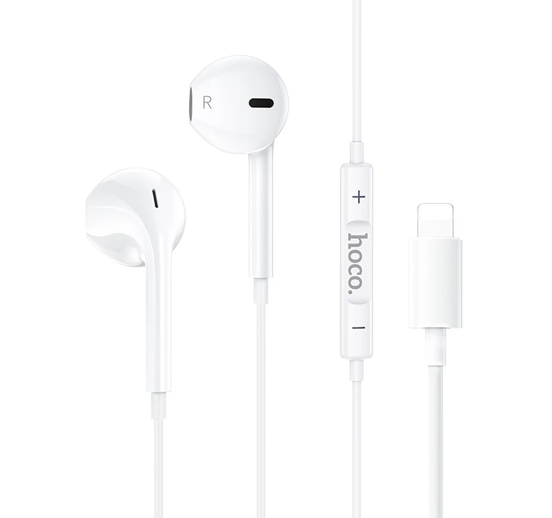 Căști digitale hoco m100 original series ip call, albe 2
