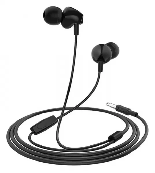 Наушники hoco m60 perfect sound, универсальные, с микрофоном, черные. 2