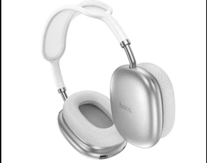 Наушники hoco w55 plus happiness anc с шумоподавлением, bluetooth, серебристые. Thumbnail 1
