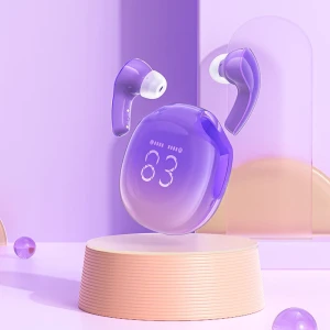 Наушники acefast t9 crystal (air) с bluetooth, цвет виноградно-фиолетовый.