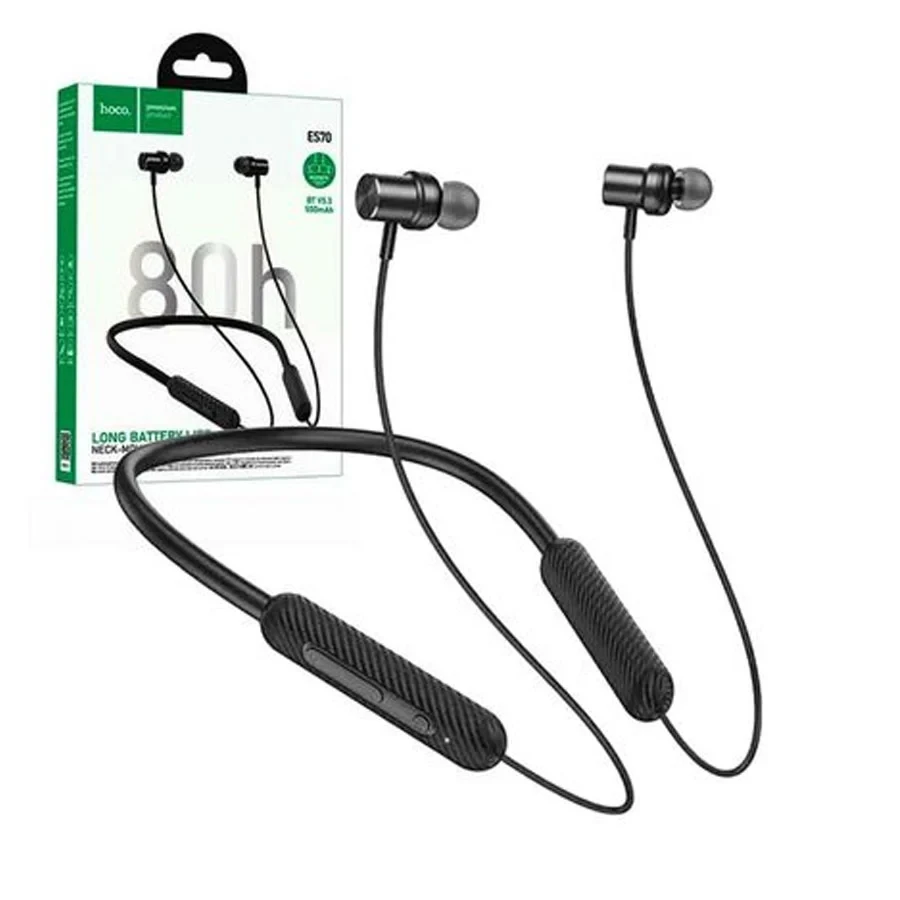 Căști bluetooth hoco es70 armour cu montare pe gât, negre 2