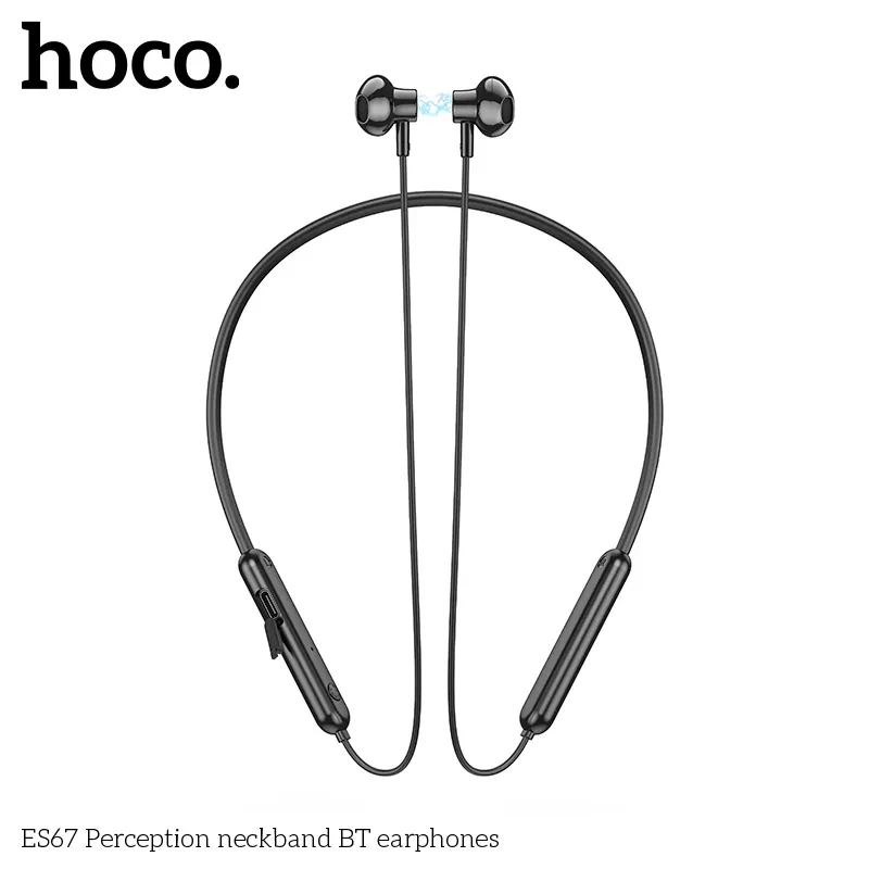 Наушники hoco es70 armour с креплением на шею, черные. 3