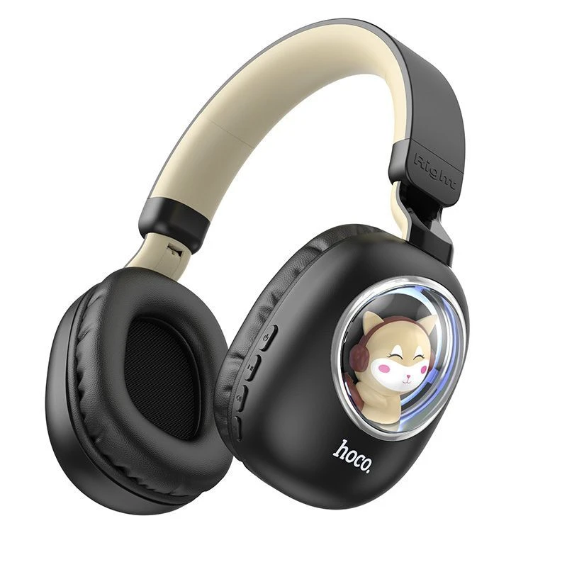 Наушники hoco esd11 cute с подсветкой, черные. 2