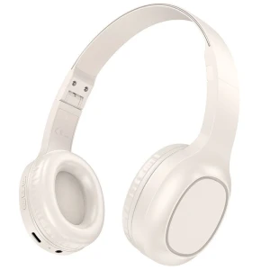 Căști bluetooth hoco w46 charm, alb lăptos Thumbnail 2