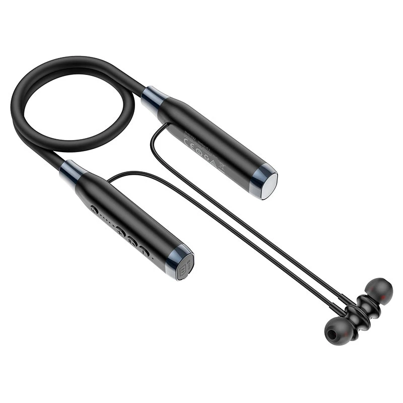 Căști bluetooth hoco es62 pretty, negre, cu prindere la gât 4