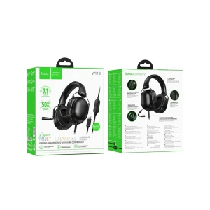 Игровые наушники hoco w113 dynamic usb 7.1 канала, черные Thumbnail 3