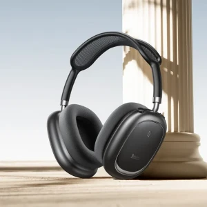 Căști hoco w68 calma anc cu anulare a zgomotului și bluetooth (aplicație), gri metalizat